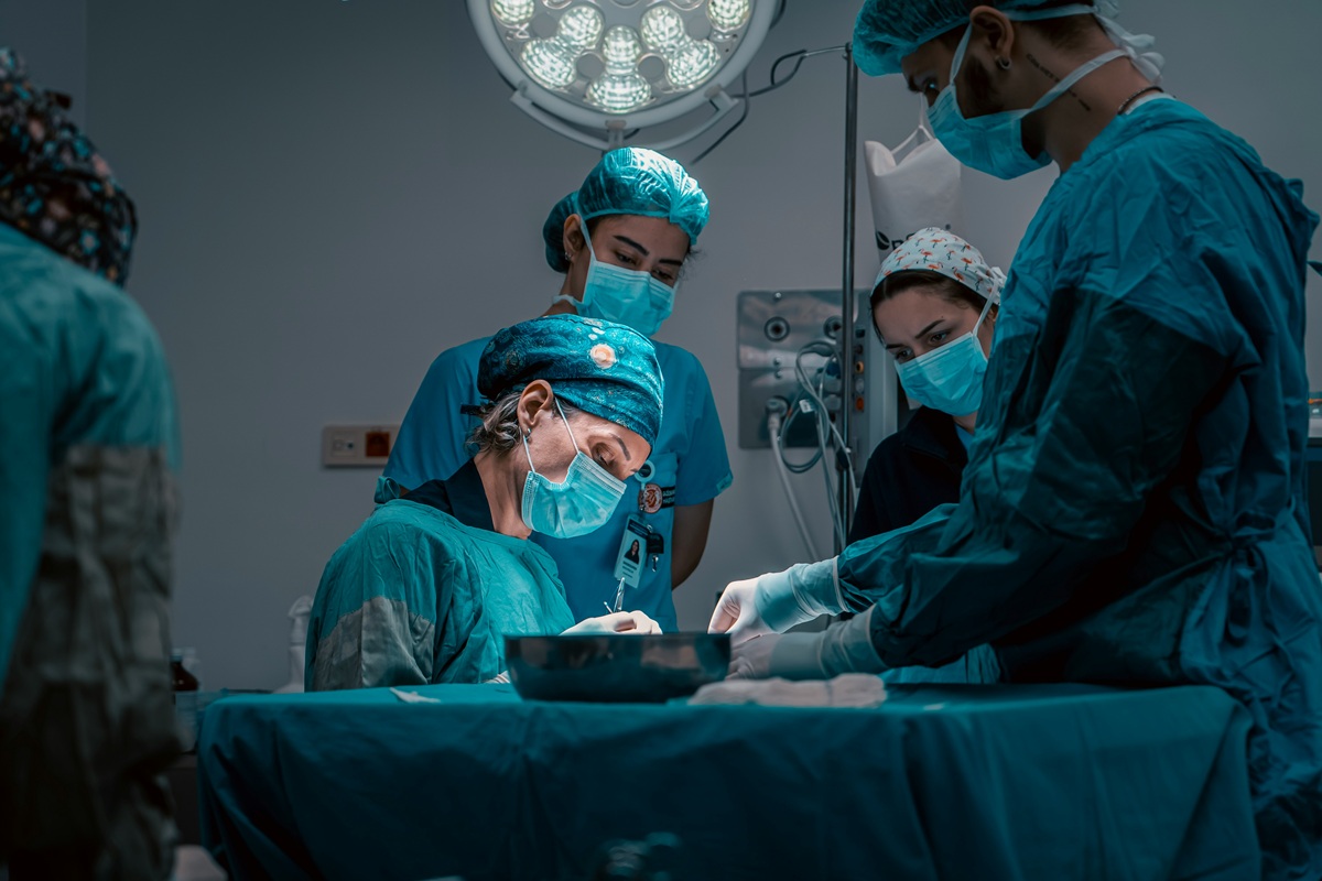 surgeons in an operating theatre